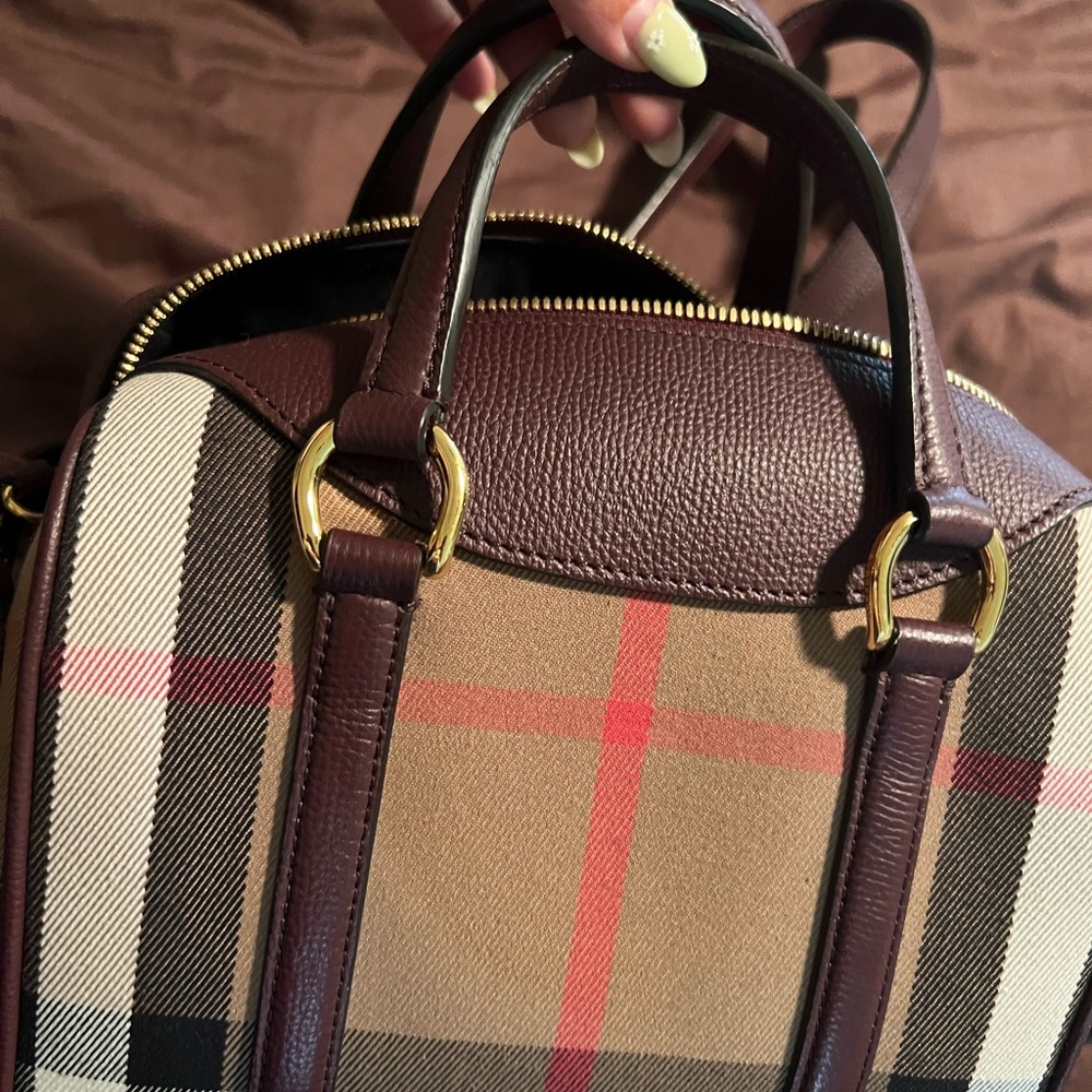 BRAND NEW BURBERRY HOUSE CHECK DERBY ALCHESTER BOWLING TOTE BAG SATCHEL - Picture 2 of 6